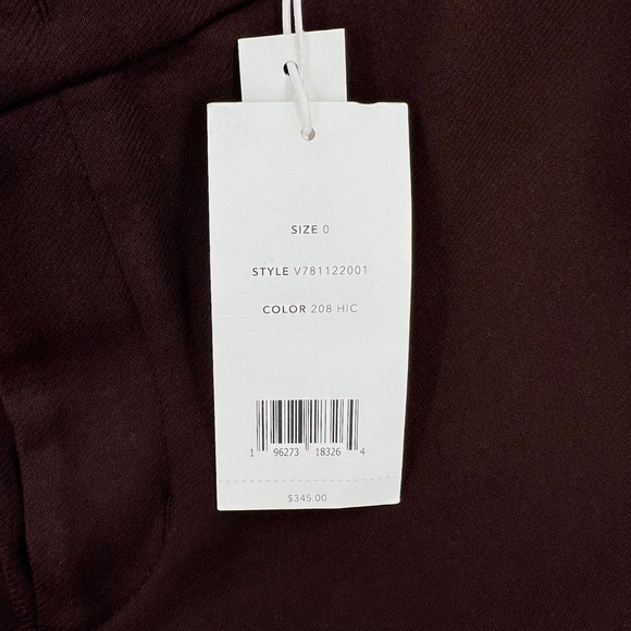 VINCE Slim Flared Pants Womens 0 Hickory Darl Brown Cropped Mid Rise Stretch NWT - Picture 12 of 16